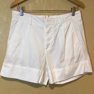 STANDARD JAMES PERSE White 100% Cotton Button Fly Women's Shorts Size 28‎